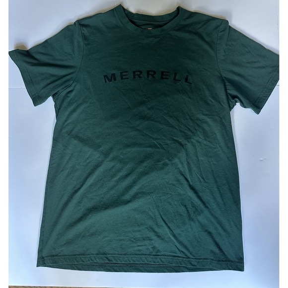 Merrell Men's Short Sleeve Green T-Shirt Size M - Picture 1 of 4